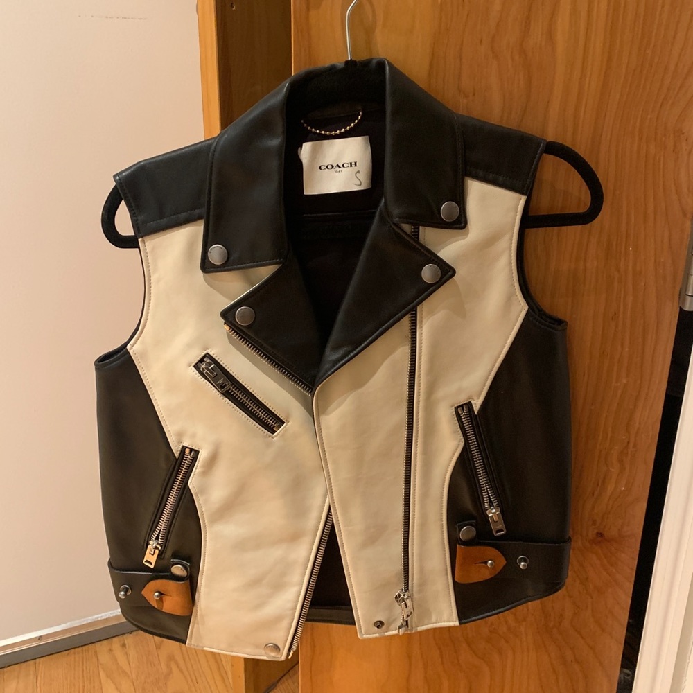 Coach Leather Vest- Size XS